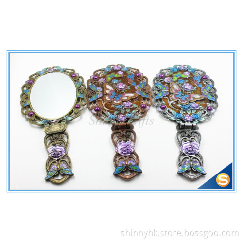 Butterfly Metal Handle Make up Mirror Wedding Gifts